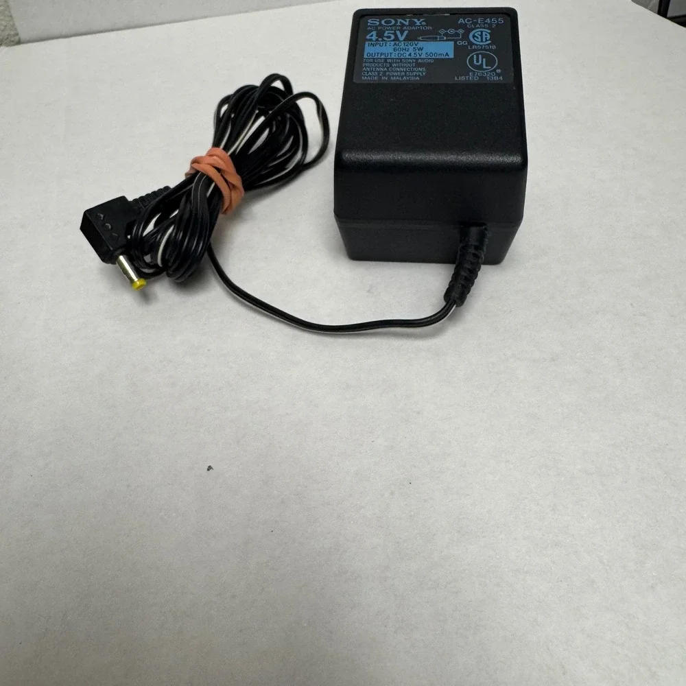 Sony AC-E455 AC Power Adaptor 4.5V 500mA Wall Charger for Walkman‎ Sony Audio